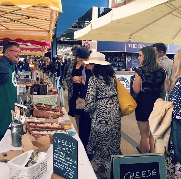 Simon chatting to customers at Ascot Racecourse