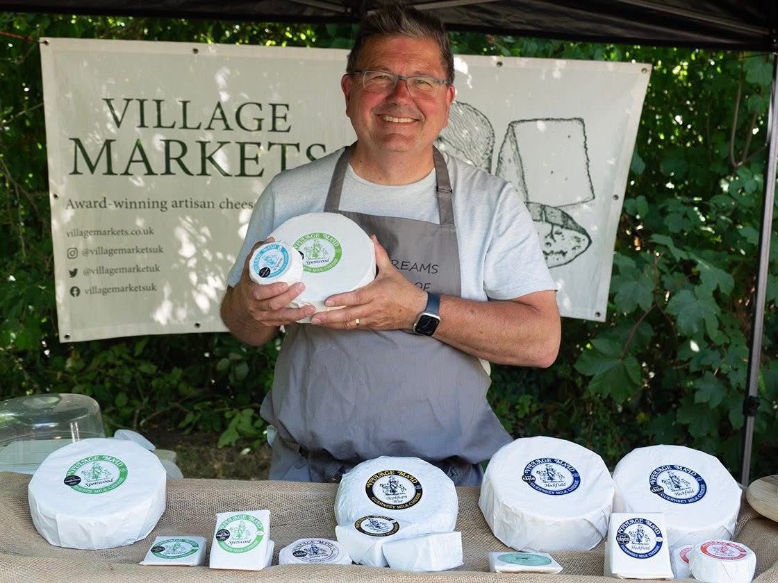 Simon Wigmore behind the market stall
